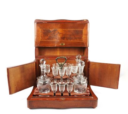 Napoleon III. Liqueur cellar, one bottle...