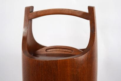 Teak wood ice bucket, Quist 196O Danish furniture....