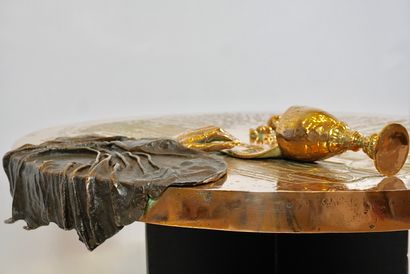 Raf Verjans (1935). Coffee table with circular...