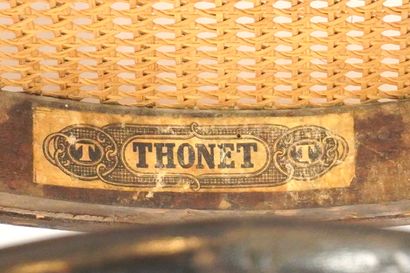 Thonet children's chair in turned wood. Seat...
