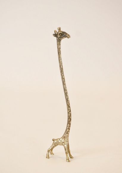 Silver, 2 Miniature animals giraffe, cat...