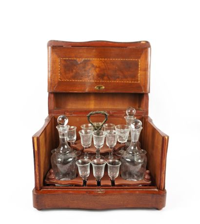 Napoleon III. Liqueur cellar, one bottle...
