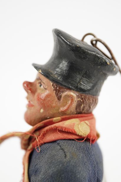 Carved wooden puppet from Liège representing...