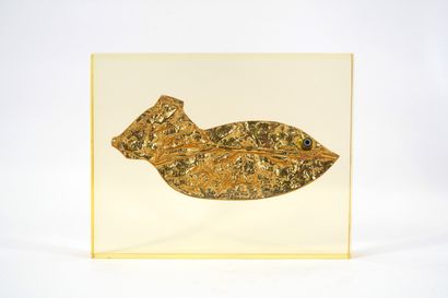 Bezombes Roger (1913-1994). Plexiglas. Inclusion...