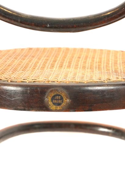 Thonet children's chair in turned wood. Seat...