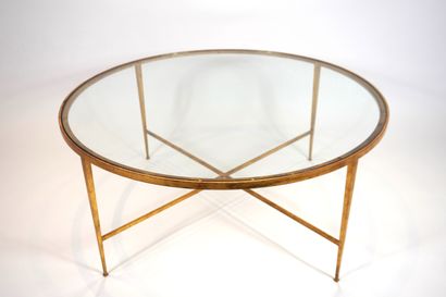 Ramsay. Coffee table with circular glass...