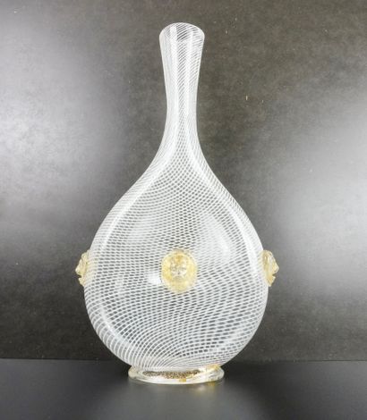 Lamp base in Murano blown glass. H 42 cm....