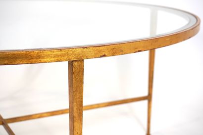 Ramsay. Coffee table with circular glass...