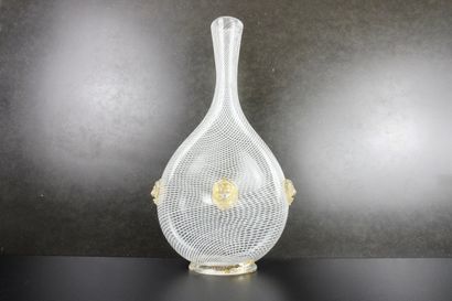 Lamp base in Murano blown glass. H 42 cm....