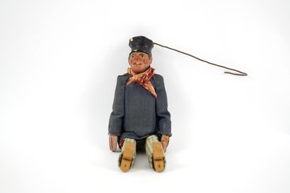 Carved wooden puppet from Liège representing...