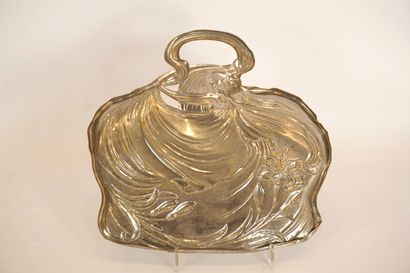 Crumb collector. Art nouveau in silver-plated...