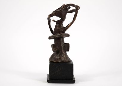 Bronze. Brown patina sculpture of a figure....