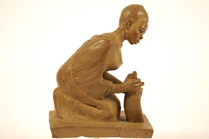 Sculpture by Do Simbigi. Ruwanda 1968. Terracotta...