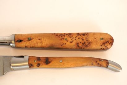 Laguiole in Aubrac. Large fork and knife....