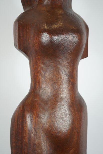 Wooden sculpture. Woman, Belgian or Dutch...
