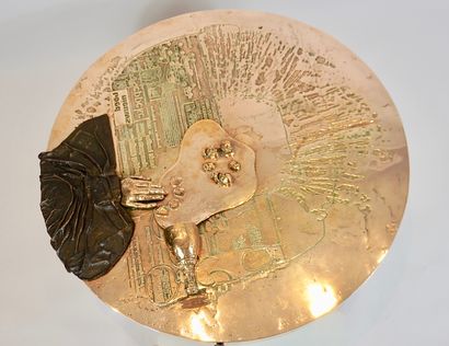 Raf Verjans (1935). Coffee table with circular...