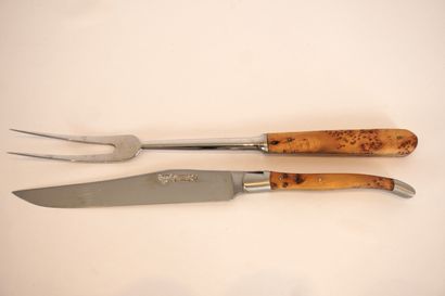 Laguiole in Aubrac. Large fork and knife....