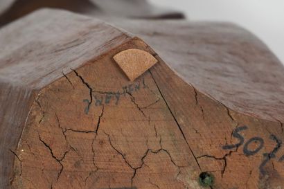 Wooden sculpture. Woman, Belgian or Dutch...