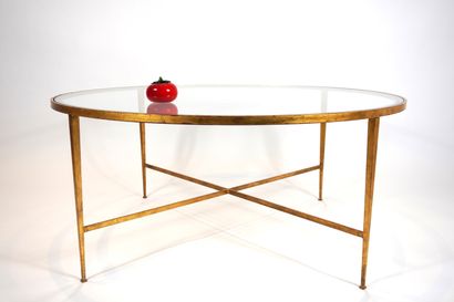 Ramsay. Coffee table with circular glass...