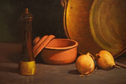 Martin Florkin. Huile sur toile représentant...