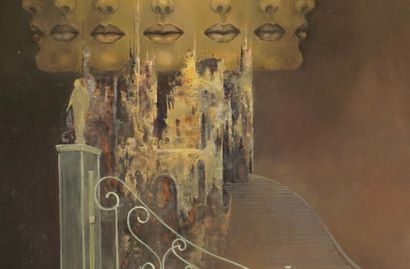 Jean NAUTET (1920). Huile, Signée. Vers 1960....