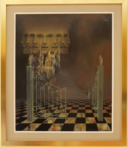 Jean NAUTET (1920). Huile, Signée. Vers 1960....