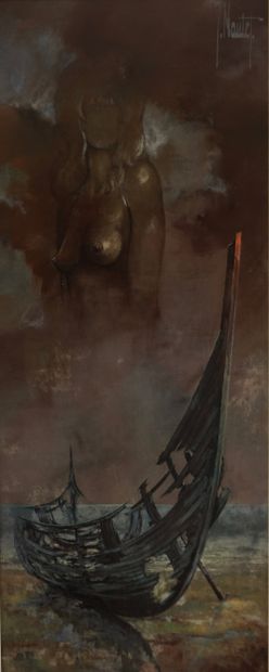 Jean NAUTET (1920). Huile, Signée. Vers 1960....
