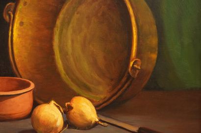 Martin Florkin. Huile sur toile représentant...