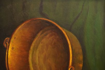 Martin Florkin. Huile sur toile représentant...