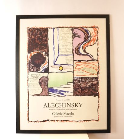 PIERRE ALECHINSKY (1927-) Affiche d'exposition.
Galerie...