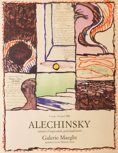 PIERRE ALECHINSKY (1927-) Affiche d'exposition.
Galerie...