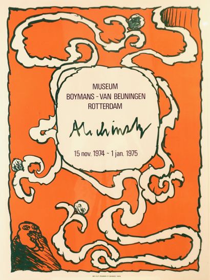 PIERRE ALECHINSKY (1927-) Affiche d'exposition,...