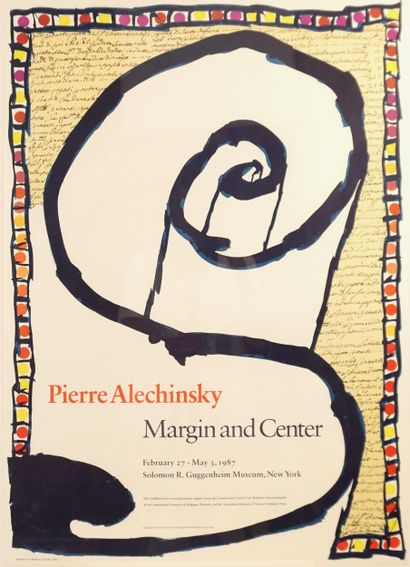 PIERRE ALECHINSKY (1927-) Affiche d'exposition,...