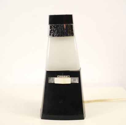 Small lamp in creamy-white Plexiglas, opal...