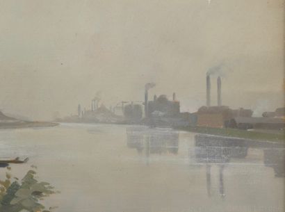 Joseph VERHAEGHE (1900-1987)
Bord de meuse...