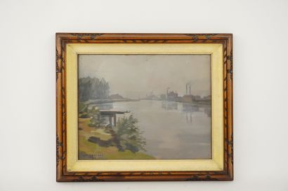 Joseph VERHAEGHE (1900-1987)
Bord de meuse...