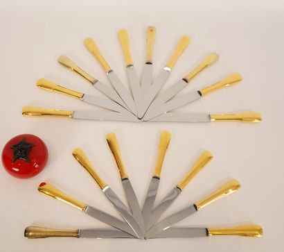 52-piece set. Cutlery in gilded metal. 10...