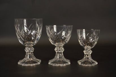 Val Saint Lambert. VSL. Series of 35 crystal...