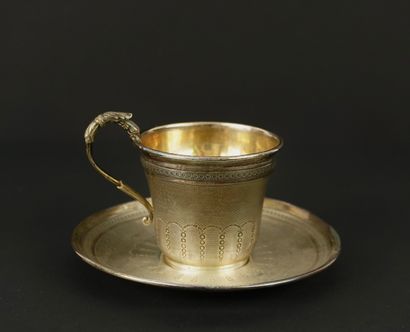 Argent. Tasse et sous-tasse