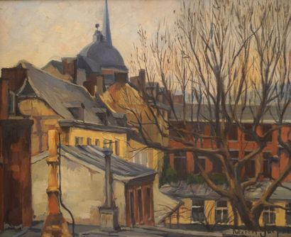 Marcel JASPAR (1886-1952). Huile sur toile....