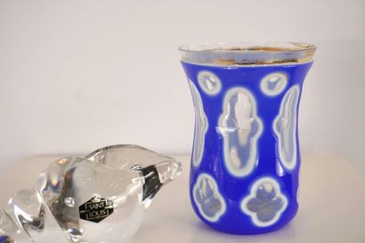 Cristal Saint Louis, coquillage et gobelet...