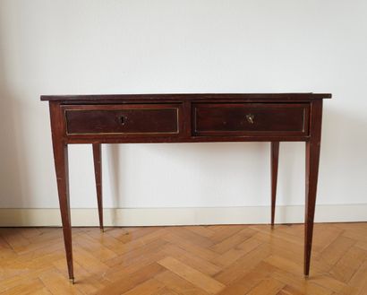 Petit bureau ou table console en acajou datant...