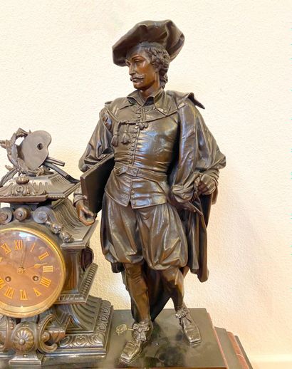 Spectacular regule clock or mantel clock,...
