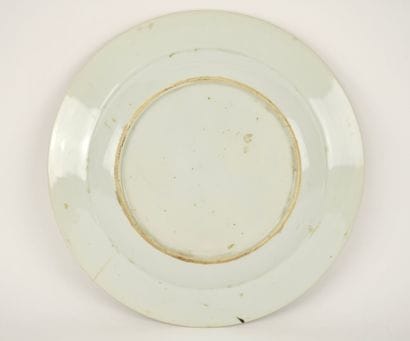Chine. Compagnie des Indes. XVIIIe. 
Assiette...