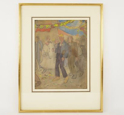 Jacques OCHS (1883-1971). Aquarelle. Signée...