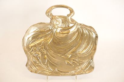 Silver-plated metal. Crumb collector. Art...