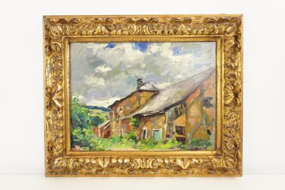 José WOLFF (1885-1964). Huile sur panneau....