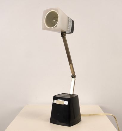Small lamp in creamy-white Plexiglas, opal...