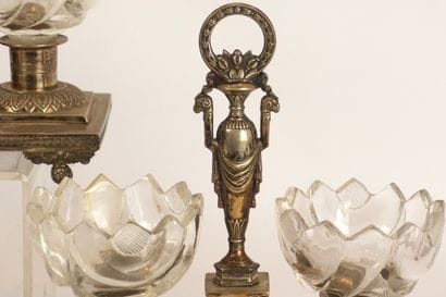 Argent. Paire de doubles salières d'époque...