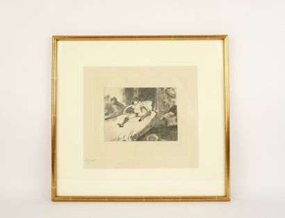Edgard Degas ( 1834-1917). Based on. Engraving...
